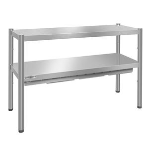 Round Tube Frame Double Tier Food Insulation Rack Stainless Steel <b>Buffet</b> Food Warming Shelf for Restaurant Hotel Catering - Product Image 1