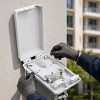 Boîtier de distribution de fibre optique à profil bas pour déploiement rapide sur site, pour la protection des nœuds de fibre optique extérieurs en applications industrielles