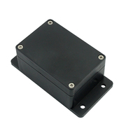 Caja de Conexiones Impermeable IP65 IP67 de ABS Negro de 100*68*50mm, Carcasa de Plástico para Montaje en Pared con Orejeta para PCB
