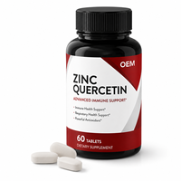 Complément Immunitaire Quotidien : Comprimés de Zinc et Quercétine pour la Santé Respiratoire et la Défense Antioxydante Naturelle – Formule OEM ODM