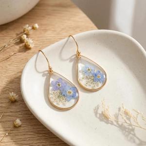 Boucles d'oreilles en résine à motifs artistiques créatifs, bijoux tendance pour femmes et filles, disponibles au meilleur prix - Product Image 3