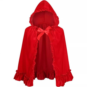 Disfraz <span class=keywords><strong>de</strong></span> <span class=keywords><strong>Caperucita</strong></span> <span class=keywords><strong>Roja</strong></span> <span class=keywords><strong>de</strong></span> Anime Europeo Americano para Mujer Adulta, <span class=keywords><strong>Capa</strong></span> con Capucha <span class=keywords><strong>Roja</strong></span> y Encaje para Fiesta y Escenario - Product Image 6