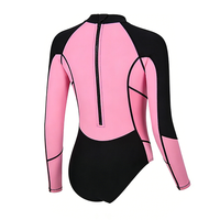 Grosir OEM Custom Wanita Baju Selam Bikini Lengan Panjang Satu Potong Neoprena Surfing Berenang Menyelam Ukuran Besar Tebal 2.0mm