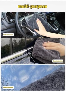 Toalla de Microfibra de Felpa de Coral para Lavado de Autos, de Secado Rápido, Gruesa, Absorbente, de Doble Cara, al por Mayor - Product Image 4