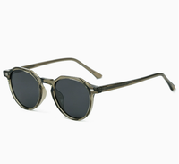 Nouvelle tendance de la mode, lunettes de soleil rétro unisexes, monture classique de petite taille, UV400, rondes, polarisées, légères, verres TAC, monture en acétate