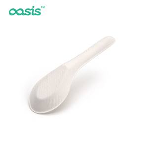 Juego de cubiertos desechables biodegradables Oasis, cuchara de pulpa de caña de azúcar de bambú, papel para <span class=keywords><strong>restaurante</strong></span>/Camping, refrigerador, embalaje de alimentos - Product Image 4