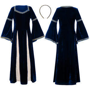 Renacimiento Retro Edad Media Niñas Disfraz Niños Puesta en escena Falda larga para Canción Baile Drama Fiesta Disfraz <span class=keywords><strong>de</strong></span> Halloween - Product Image 3