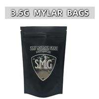 3.5g 7g sac d'emballage holographique personnalisé sac debout avec fermeture à glissière sacs en Mylar de résistance des enfants