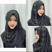 Nuosha OEM 2025 Nouvelle mode musulmane malaisienne indonésienne du Moyen-Orient, anneau de chaîne hijab, CE, usage quotidien