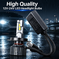 Ampoules LED de haute qualité pour voitures et camions, 12V, 24V, ampoules LED H4, H1, H7 haute luminosité, phares avant