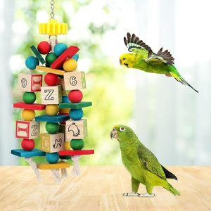 木の鳥のケージおもちゃビーチのトリムを助けるアフリカの灰色のオウムのおもちゃアマゾンオウムの小さな中型鳥 - Product Image 4
