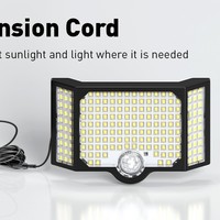 Lampe murale solaire à induction avec télécommande, modèle exclusif breveté, pour extérieur, jardin, clôture, garage, poulailler
