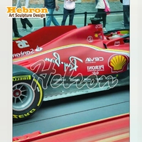 Escultura de Coche de Carreras F1 de Gran Tamaño Personalizada, Decoración de Fibra de Vidrio, Simulación de Coche de Fórmula