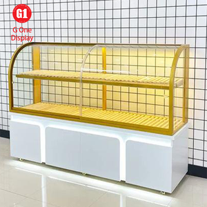 Customization Sweet <b>Wooden</b> Bakery Display Counter Modern Bakery Shops Fixture Custom Coffee Display Cabinet - Product Image 5