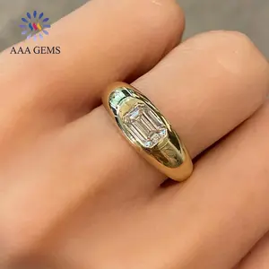 AAA Gems Custom 10K 14K 18K Gold Jewelry 1CT Vintage Gypsy Ring Women CVD HPHT Lab Created Diamond Ring