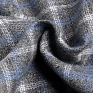 100%polyester checked suit fabric leisure suit fabric woollen cloth fall and winter suit fabric
