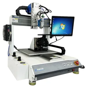 Máquina dispensadora de pegamento de resina epoxi automática de escritorio de 3 ejes de alta precisión robot con cámara CCD visual