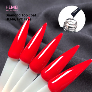 Haute Qualité Sain Trempé Transparent Cristal Diamant Vernis À Ongles HEMA TPO Gratuit Sans Essuyage Top Coat Gel pour DIY - Product Image 2