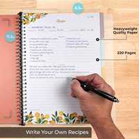 Carnet de recettes spirale en PP Myway 2026 avec tableau de conversion culinaire et intercalaires magnétiques pour cadeaux de mariage et de remise de diplôme