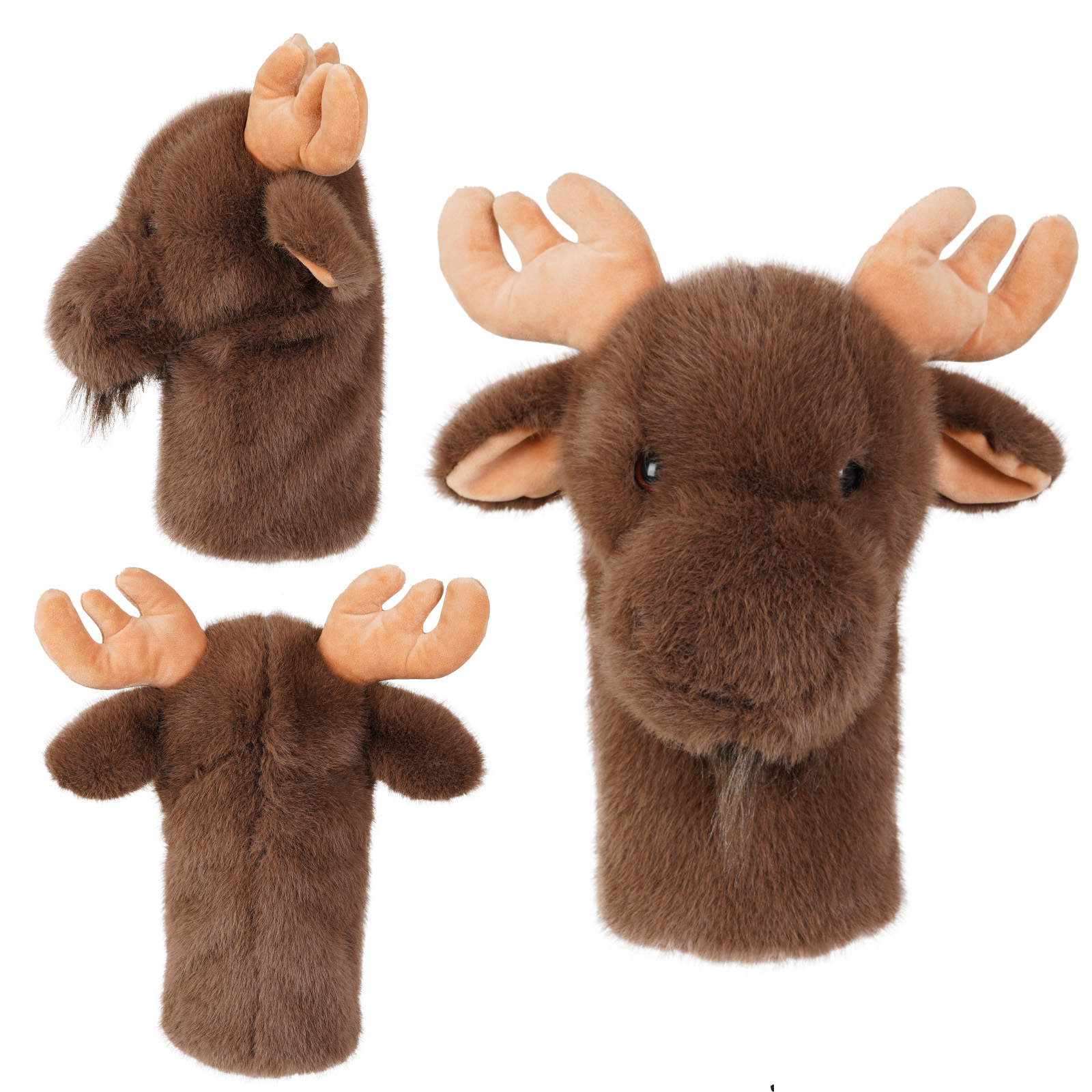Chauffeur en peluche d'élan brun