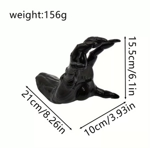 DAMAI Halloween Decorations Wall Mounted Creepy Reaching Hands with Lighted Candles for Gothic Scary Halloween Indoor Wall Decor - Product Image 6