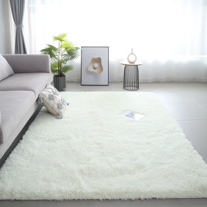 Alfombra de poliéster de piel sintética de Color sólido de lujo moderno, alfombra de felpa esponjosa supersuave para dormitorio, sala de estar, juegos de alfombras de área de máquina - Product Image 2