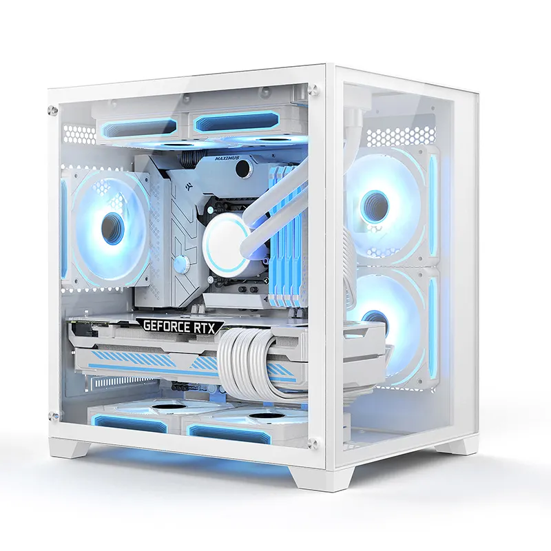 Mais Popular Alta Qualidade Gaming PC Desktop Computer Gaming RGB ATX Computer Case Quadro Chassis & Towers CPU Cabinet