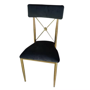 Ghế ăn tiệc bằng thép không gỉ bọc nhung màu vàng dành cho khách sạn, sự kiện, tiệc cưới - Product Image 4