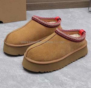 Design High Quality Unisex Snow <b>Boots</b> <b>Waterproof</b> Sheepskin Wool Thick Top Drag Slippers Anti-Slip Soft for Autumn/Winter Season - Product Image 1