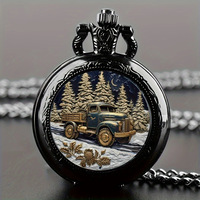 Nouvelle montre de poche colorée à clapet 47 mm, boîtier en alliage à motifs, mouvement à quartz numérique, élégante montre pendentif