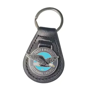 样品可用钥匙扣制造商促销定制豪华聚氨酯皮革广告钥匙扣带标志