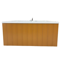 Baignoire Spa Rectangulaire Moderne 2026 pour Intérieur, Autoportante, en Acrylique, avec Massage par Jets d'Air, Surface Solide, Jacuzzi d'Extérieur avec Tablier de Massage