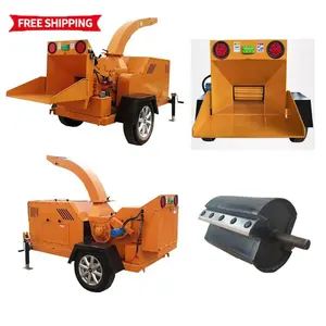 Mobile 40HP Wood Pallet Shredder Engine Diesel Wood Chipper Shredder Waste Tree Branches Wood Chipper Machine