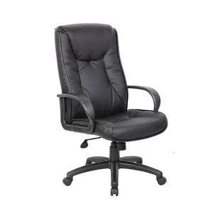 家具办公椅商用现代舒适电脑椅黑色真皮老板办公电脑椅