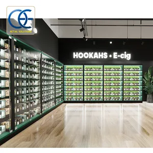 Modern Floor Glass Cabinet Tobacco Cigar Displays Dispensary Display Retail Show Cases For Smoke Shops