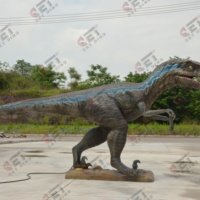 Statue de dinosaure Velociraptor grandeur nature CET DINO, sculpture de Raptor, modèle de dinosaure pour parc d'attractions, costumes de dinosaures personnalisés