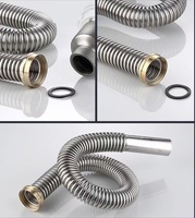 Promotion : Siphon de vidange double bac en acier inoxydable moderne et durable, anti-odeurs, pour évacuation de lavabo