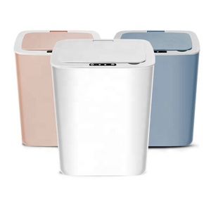 High Quality Intelligent Automatic Touch-Free Rectangular Rechargeable Dustbin Smart Waste Bins Trash Can