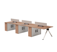 Poste de travail de bureau moderne 9 mm en panneau de particules E1, hauteur réglable, ventilateur de refroidissement écologique, support CPU, verrouillage par mot de passe, long