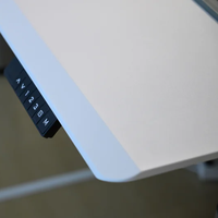 Plateau de table en bois blanc MDF moderne personnalisé anti-rayures pour bureau ergonomique, bureau de jeu et d'écriture à hauteur réglable électriquement