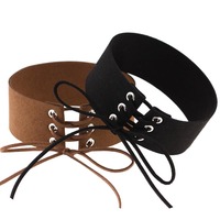 NC-117 En Gros Vintage Punk Gothique Velours Tissu Cou Bijoux Femmes Large Esclave Collier Ras Du Cou