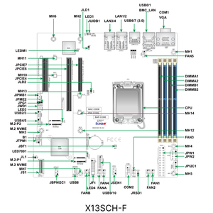 MBD-X13SCH-LN4F/F Micro-ATX Server Motherboard With <b>Single</b> <b>Socket</b> LGA-1700(SocketV0)Intel C266,DDR5 Support New Fast Delivery Go - Product Image 3