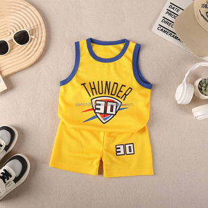 D2089 Ensemble de sport d'été deux pièces pour garçons et filles, imprimé animal, en polyester, short et débardeur de basketball, nouveau style - Product Image 4