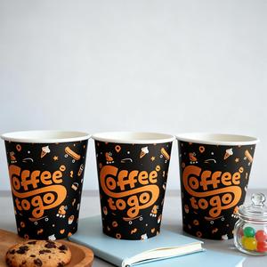 Gobelets en papier jetables à paroi simple pour boissons chaudes à emporter, thé, café - Product Image 2
