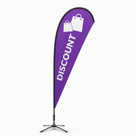Drapeau plume directement du fabricant avec mât et base croisée pour événements communautaires