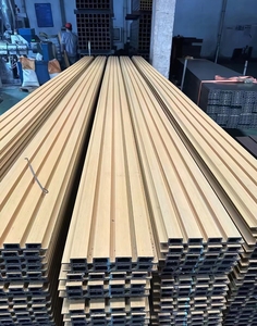 Hiện đại ngoài trời <span class=keywords><strong>WPC</strong></span> decking tường & hàng rào Panels cho thương mại sử dụng độ ẩm-miễn phí thiết kế - Product Image 1