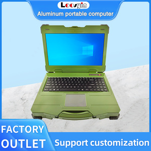 Màu xanh lá cây 15.6inch xách tay công nghiệp gồ ghề máy tính xách tay hợp kim nhôm máy tính Intel i3 i5 i7 OEM ODM - Product Image 2