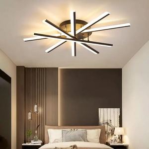 Lámpara de Techo Moderna de Metal y Acrílico, LED, Empotrada, Giratoria, con Diseño de Rayos de Sol, 6000k AC, para Sala de Estar y Dormitorio - Product Image 4