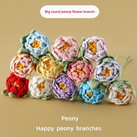 Benang sifon buatan tangan, benang sifon buatan tangan, bunga Cabang Peony, kemasan buket, perlengkapan rumah buket, Hari Valentine