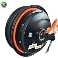 QSMOTOR 10 Inch Permanent Magnet Dual Hall High-Power Brushless DC Motor Matte Black Waterproof Electric Motorcycle 3000W IE4